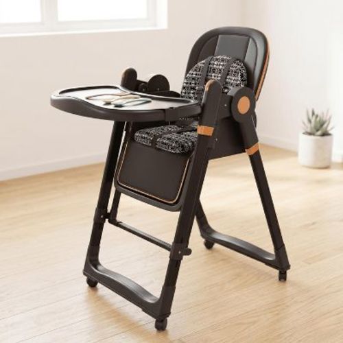 Adjustable Infant High Chair to Rocker – Portable Foldable Feeding Chair with 2-Tier Tray, Easy-Clean Cushion & 5 Recline Settings for 6M-3Yrs