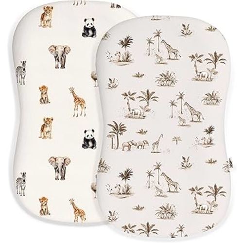 Baby Lounger Cover for Boys and Girls, Soft Breathable Polyester Cover, Fits Most Lounger Pillows, Cute Patterns, Durable and Machine Washable (Safari Dreams, Envelope)