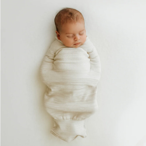 Bamboo Blend Beige Swaddle Sleep Sack - Small (6-12 pounds)
