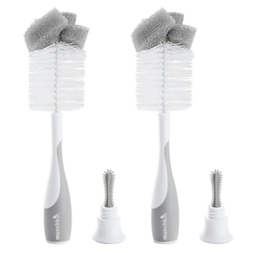 Munchkin® 2-Pack Sponge™ 2-in-1 Bottle Brushes in  - Gray