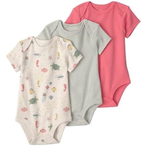 little planet by carter's unisex-baby 3-pack Short Sleeve Bodysuits Made With Organic Cotton
