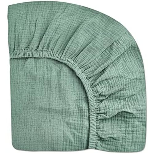Pack and Play Sheets, Muslin Cotton Nursery Bedding, 27" x 39"
