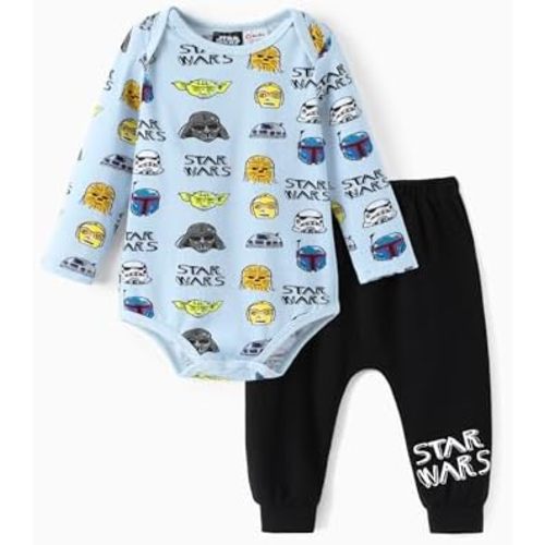 Disney Winnie the Pooh Yoda Minnie Mouse Creeper Bodysuits Baby Girl/Boy Organic Cotton Long Sleeve Fall Outfits 0-18 Months