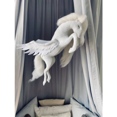 Pegasus - Nursery Decor - Baby Mobile - Baby Girl Mobile - Pegasus Nursery Mobile - Mobile to the canopy - Photo shoot - Girl's room decor