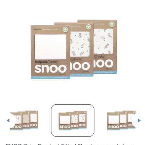 100% Organic Cotton Baby Bassinet Sheets for SNOO