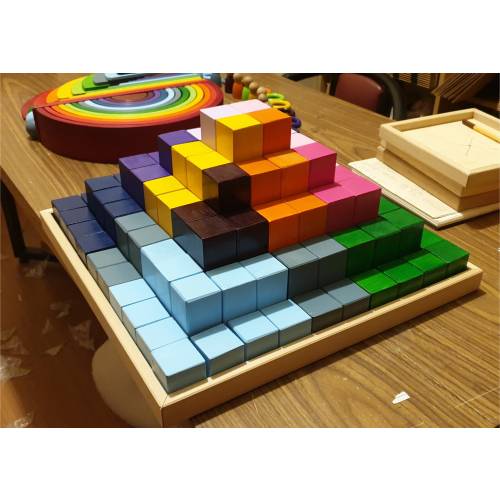 Montessori Wooden Building Blocks | 100 Piece Wooden Block Set | Waldorf Toy | Wooden Blocks for Toddlers