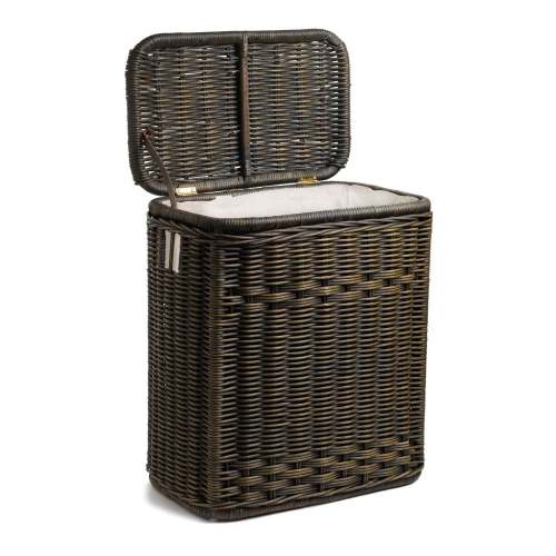 Narrow Rectangular Wicker Laundry Hamper
