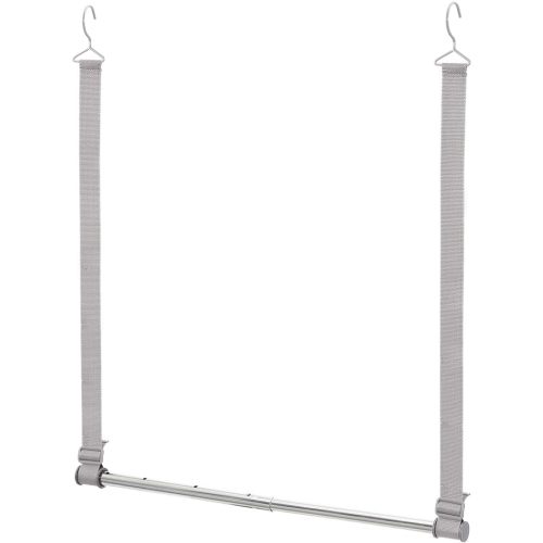 STORAGE MANIAC Hanging Closet Rod, Adjustable Width and Height Closet Hanging Organizer, Space-Saving Clothes Hanging Bar, Closet Extender Hanging Rod Double Closet Hanging Rod, 1 Pack Webbing
