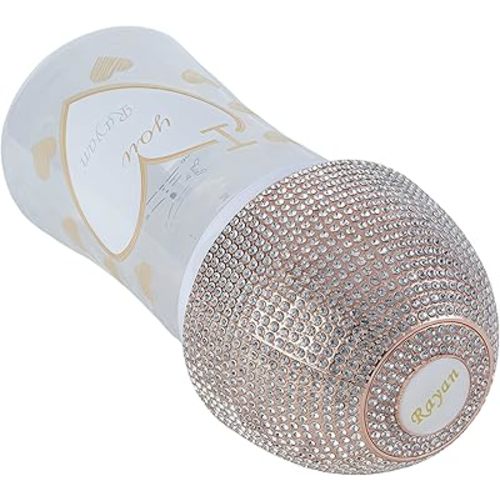 Personalized Bling Baby Bottle 260ml and 150ml Plastic BPA Free Ideal for New Born and Baby Shower (Rose Gold, 240ml)