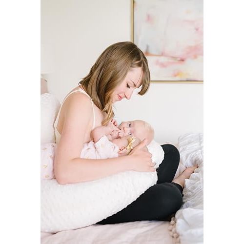 Twin Z Nursing Pillow | Bottle or Breastfeeding | Plus Size Friendly -Cream
