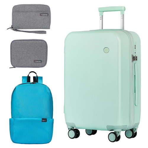 WEPLUS Suitcase Set 4 Piece Luggage Set Carry On Travel Luggage TSA Lock Spinner Wheels Hardshell Lightweight Luggage Set