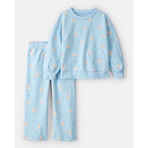 Toddler Girl Polar Bear French Terry Pullover & Pant Set - Blue - Carter's | Carter's