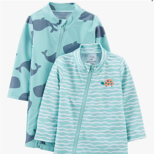 Simple Joys by Carter's Boys' 2-Pack 1-Piece Zip Rashguards