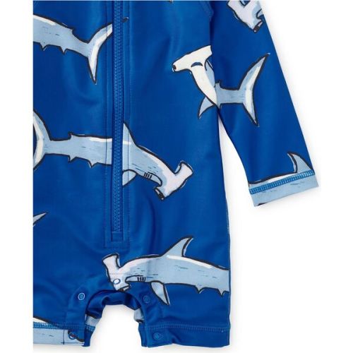 Rash Guard Baby Swimsuit, Hammerhead Sharks - Tea Collection | Maisonette