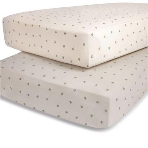 Ely's & Co. Baby Fitted Crib Sheet 100%  Combed Jersey Cotton 2 Packs Gender Neutral
