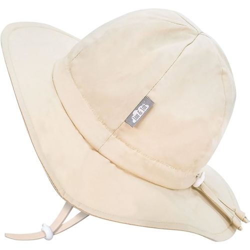 JAN & JUL 50+ UPF Cotton Sun Hat with Wide Brim for Toddler Girls