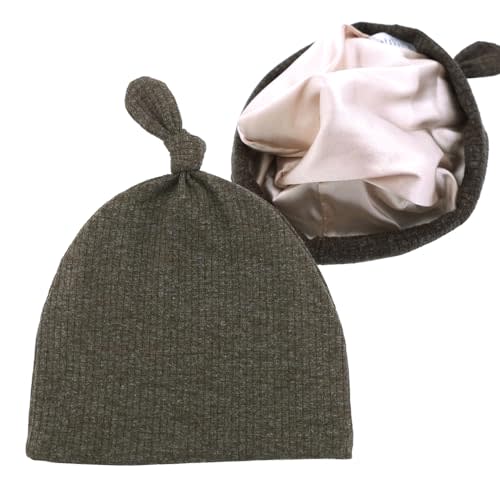 Silky Satin Lined Newborn Hat Hair Care Knot Beanie Hats for Infant Baby Boys Girls Caps 0-6 Months