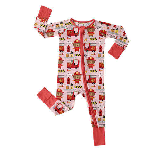 Firefighter Bears Convertible Zippered Romper – Zumbamboo