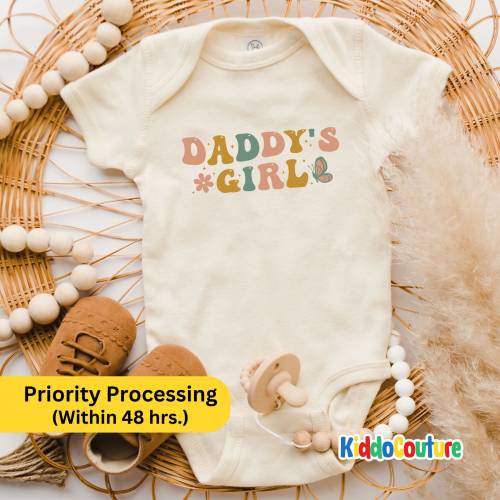 Daddy's Girl Onesie®, Daddy's Girl Bodysuit, Retro Daddy Little Girl Onesie®, Daddy's Little Angel Bodysuit, Daddy's Baby Girl Gift Onesie®