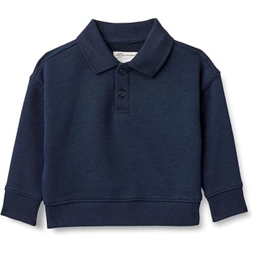 Amazon Essentials x Sofia Grainge Babies, Toddlers, and Boys' French Terry Polo Sweatshirt