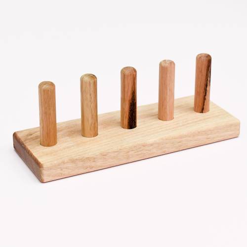 Wooden Finger Puppet Stand, Fits 5 Finger Puppets, Made in Australia
