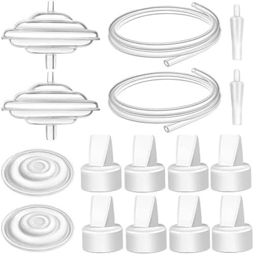Breast Pump Parts for Spectra Duckbill Valves, Backflow Protectors, Tubing and Silicone Membranes for Spectra S1, S2, 9 Plus Synergy Gold Breast Pumps