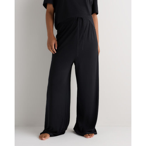 Smooth Stretch Wide Leg Lounge Pant - Maternity in Bold Black