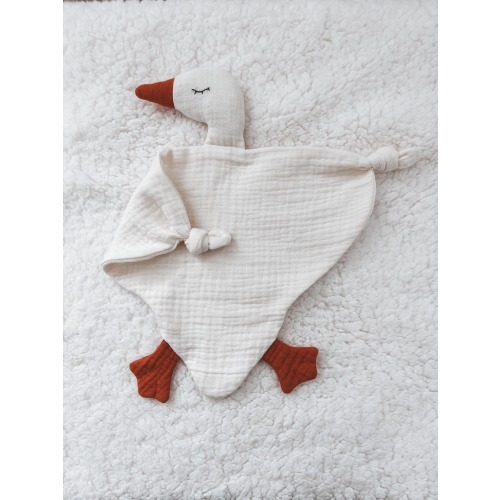 Goose Baby Lovey Toy Soft Play Comfort Blanket