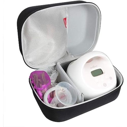 Hermitshell Hard Travel Case for Spectra S1 S2 Plus Electric Breast Milk Pump (Black)