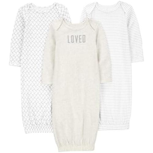 Simple Joys by Carter's Baby 3-pack Neutral Cotton Sleeper Gown