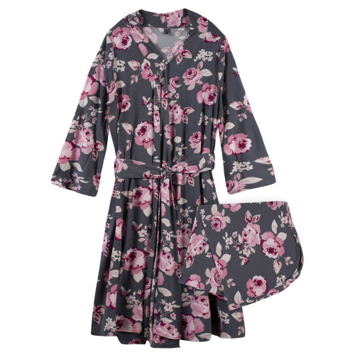 Modern Moments by Gerber Baby Boy, Baby Girl, Unisex Robe & Swaddle Blanket Set, 2-Piece