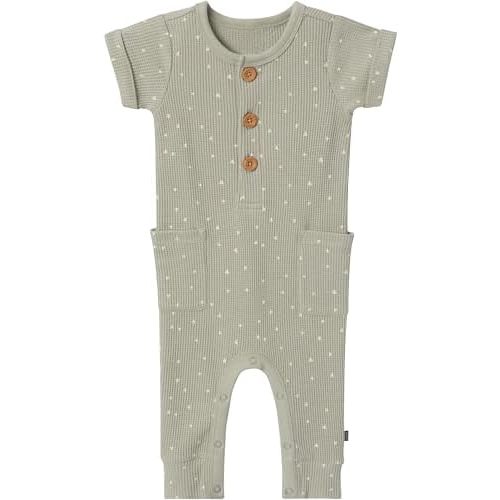 Modern Moments by Gerber Unisex Baby Short Sleeve Long Leg Romper