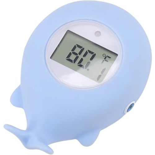 Bathtub Water Thermometer Whale Shaped Bath Tub Water Thermometer Silent Alarm Bath Floating Temperature Thermometer