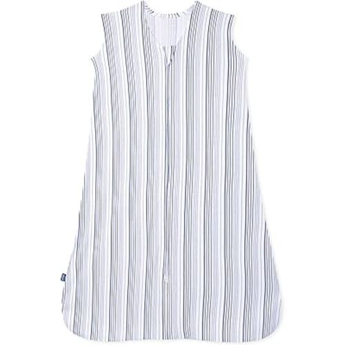 HALO SleepSack, 100% Cotton Wearable Blanket, Swaddle Transition Sleeping Bag, TOG 0.5, Blue Stripe, Small, 0-6 Months