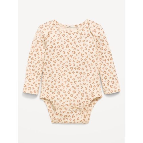 Printed Long-Sleeve Ribbed Bodysuit for Baby