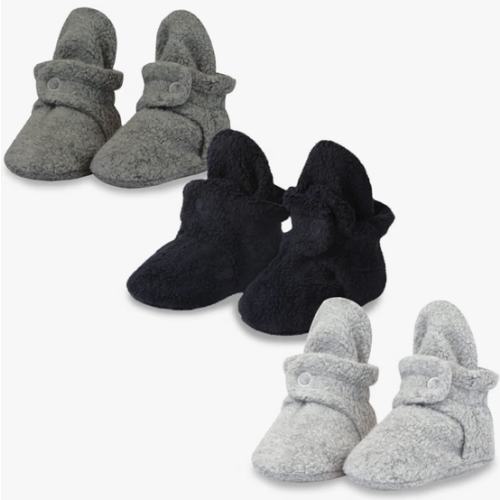 Zutano Unisex Fleece Baby Booties with Organic Cotton Lining, Newborn Essentials