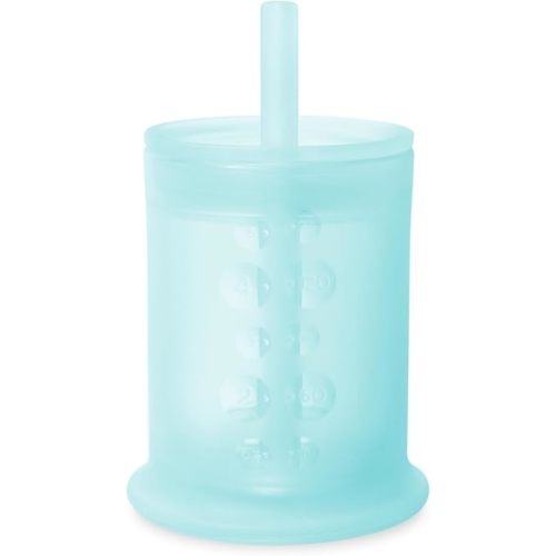 Olababy Silicone Straw Training Cup, Infant to Toddler Sippy Cup, Sky 5oz