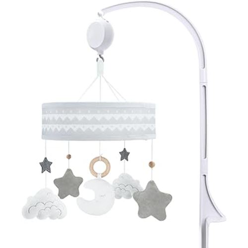 Lovvie & Joy Baby Crib Mobile,Mobile for Crib with 35 Lullabies and Stuffed Hanging Toys for Newborns Boys and Girls,Goodnight Moon Nursery Decor