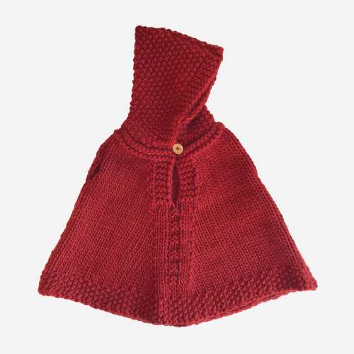 Poncho with hood - Red