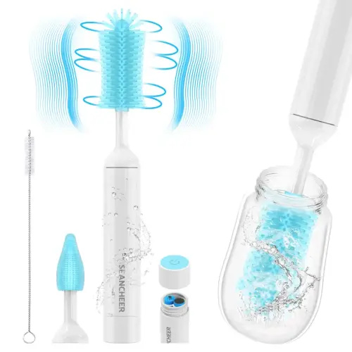 SEANCHEER S02 Electric Bottle Brush Cleaner, Silicone Electric - TikTok Shop