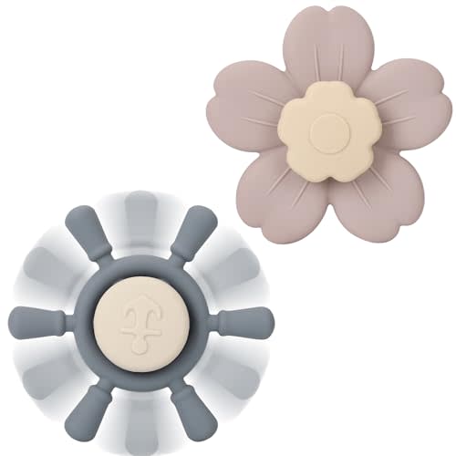 Socub Silicone Suction Cup Spinner Toy | Spinning Tops for Kids 1-3 | Airplane Car Travel Table Highchair & Window Toys for Babies 12-18 Months |Toddler Sensory Bath Toys for 1 2 Year Old