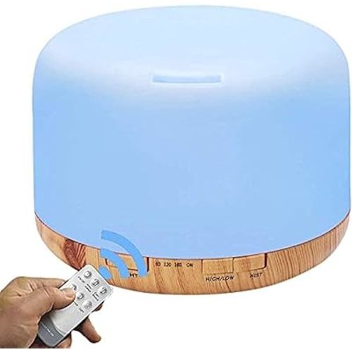 MADETEC Aromatherapy Essential Oil Diffuser Humidifier, 500ML Ultrasonic Cool Air Mist Humidifier with Remote Control, Auto Shut-off, Timers Setting for Baby Bedroom Home Office Room