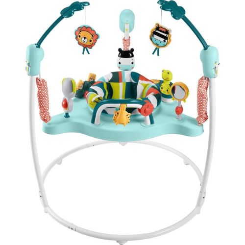 Fisher-Price Baby Bouncer Colorful Corners Jumperoo Activity Center with Music Lights Sounds & Developmental Toys