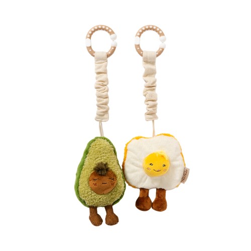Living Textiles Mini Market Stroller Toys Avocado & Egg On Toast