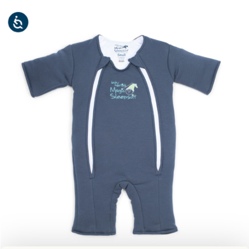 Navy Blue Baby Merlin’s Magic Sleepsuit – Premium 100% Cotton Baby Sleepwear