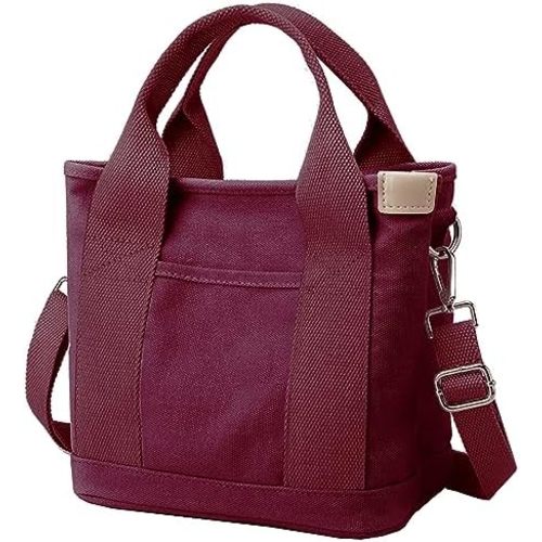 Small Tote Bag with Zipper Tote Bag for Women Canvas Crossbody Bag Shoulder Bag Satchel Hobo Bag Messenger Bag 2025