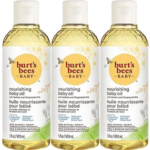 Burt's Bees Baby Nourishing Baby Oil, 100% Natural Origin Baby Skin Care - 5 Ounce Bottle