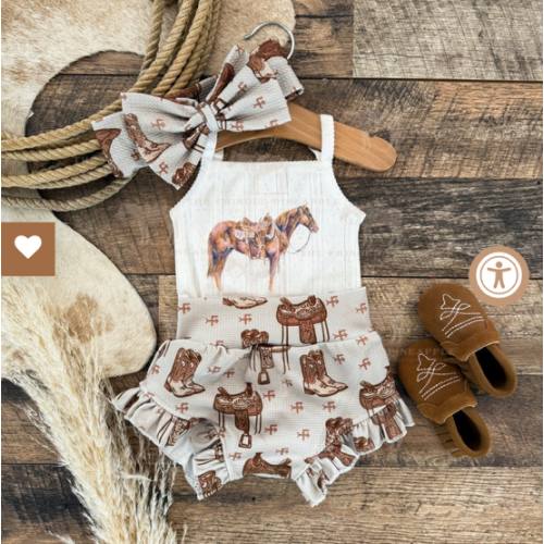 Saddle Up Ruffle Bummie&Bow – theFRINGEDpineapple