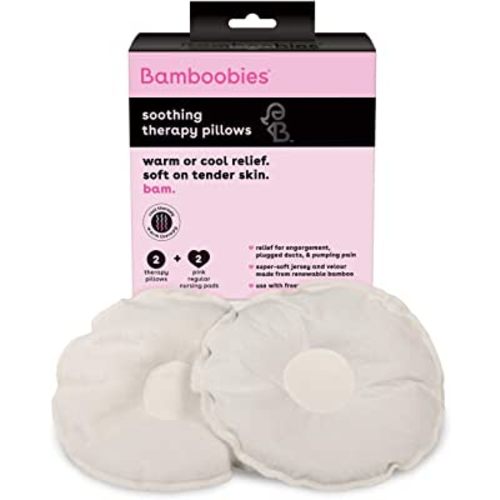 Bamboobies Women’s Soothing Nursing Pillows, Natural, Heating Pad or Cold Compress for Breastfeeding, Made in the USA
