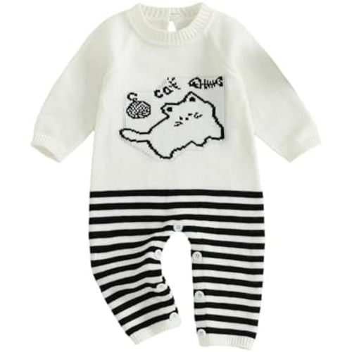 Baby Girl Fall Romper Knit Long Sleeve Jumpsuit Ribbed Ruffle Bodysuit Infant Winter Clothes Newborn Hospital Outfit